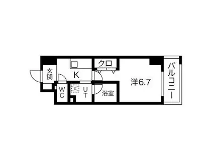 PULCHRA OZONE(1K/8階)の間取り写真