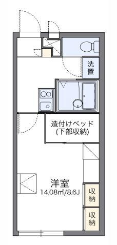 レオパレス大町(1K/1階)の間取り写真