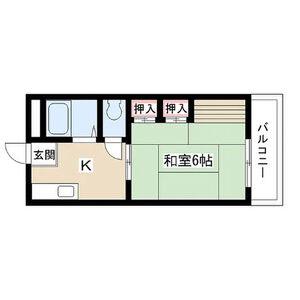 Sハイツ(1K/4階)の間取り写真