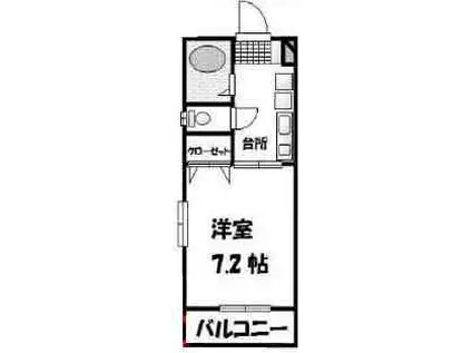 SK新所沢(ワンルーム/2階)の間取り写真