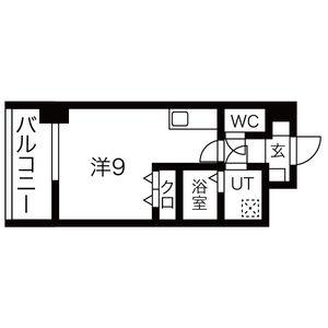 アレーヌコート金山(1K/5階)の間取り写真