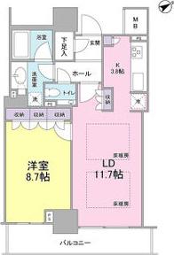 ザセントラルマークタワー(1LDK/26階)の間取り写真