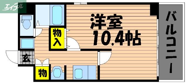オーキッドプラザ(1K/2階)の間取り写真
