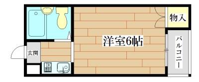 ダイユウレストハウス大畑(1K/4階)の間取り写真