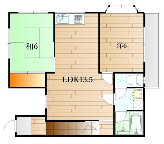 WING21(2LDK/1階)の間取り写真
