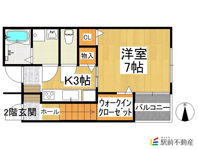 ベスパコート(1K/1階)の間取り写真