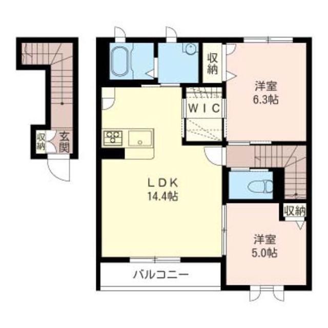 メゾン ルミエール(2LDK/2階)の間取り写真