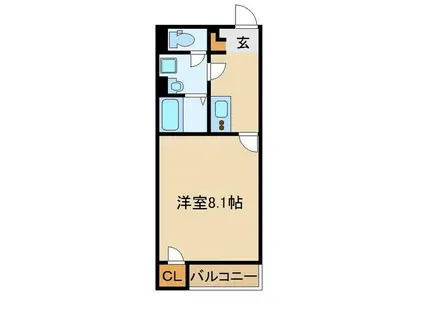 レオネクストサイレントII(1K/2階)の間取り写真