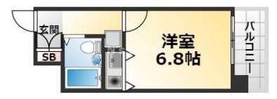 朝日プラザαポート神戸(ワンルーム/9階)の間取り写真