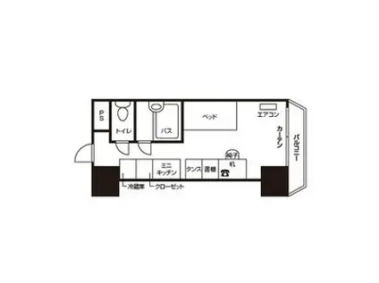 ドーミー徳川園(1K/6階)の間取り写真