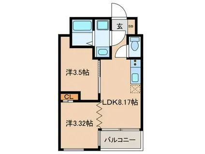 THE GRANDWIN(2LDK/3階)の間取り写真
