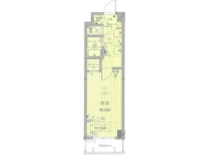 ヴェルステージ西川口II(1K/2階)の間取り写真