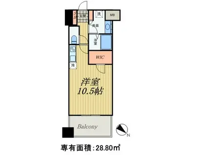 グランパレス東京八重洲アベニュー(ワンルーム/3階)の間取り写真