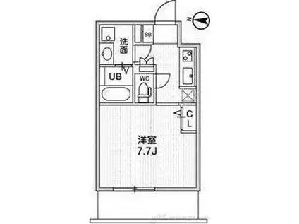 LA DOUCEUR江坂II(1K/3階)の間取り写真