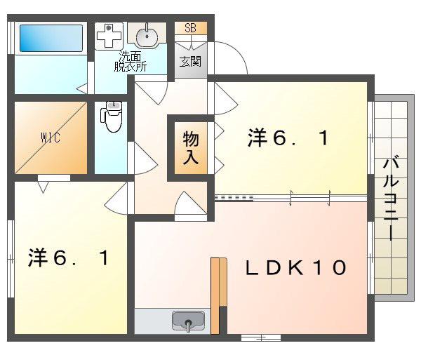 プリマベーラ(2LDK/2階)の間取り写真