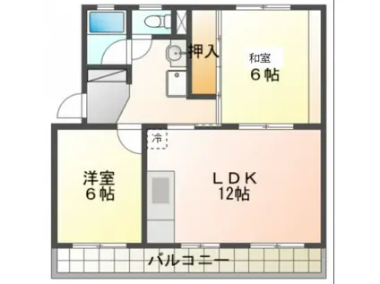 サンライズ西焼津(2LDK/2階)の間取り写真