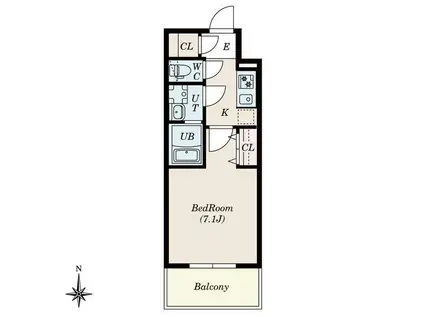 S-RESIDENCE尾頭橋CLARITY 本館(1K/5階)の間取り写真