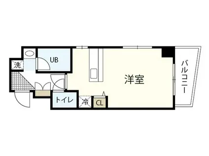 ウインドー金屋町(ワンルーム/2階)の間取り写真