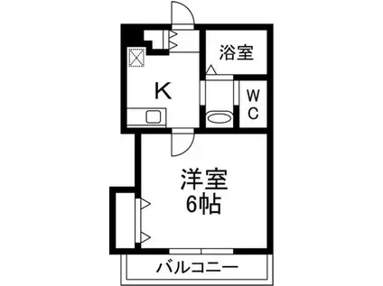岩槻区東町2丁目(1K/1階)の間取り写真
