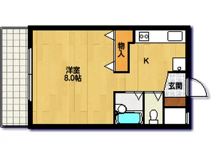 ちくさADビル(1K/4階)の間取り写真