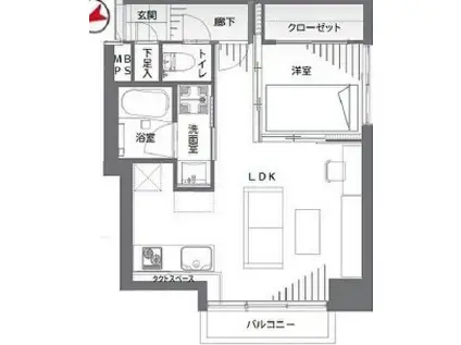 芝マンション(1LDK/2階)の間取り写真