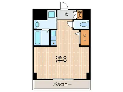 AIROSE芦屋(ワンルーム/4階)の間取り写真