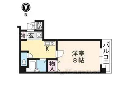 アクティ堀川(1K/8階)の間取り写真