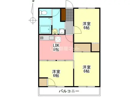 パークタウン宮前 B(3DK/3階)の間取り写真