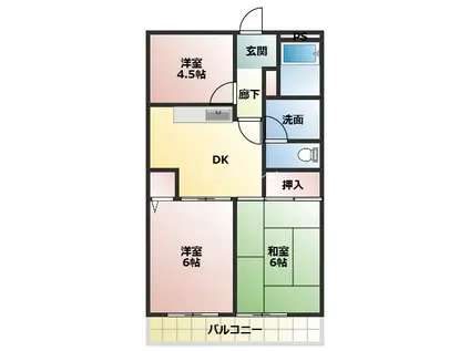 メゾン兵庫(3DK/3階)の間取り写真