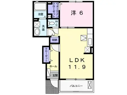 フェアリータウン(1LDK/1階)の間取り写真