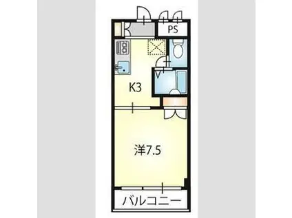 ヤマイチPLAZA吹上(1K/3階)の間取り写真