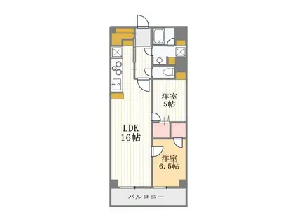 トーア駒込マンション(2LDK/11階)の間取り写真