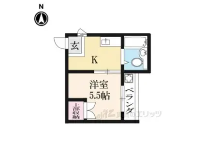 ハイツみやび(1K/1階)の間取り写真