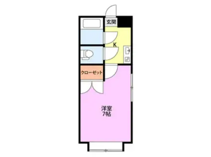 SAJA-GREENFIELD(1K/1階)の間取り写真