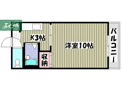 アジュール下中野(1K/7階)の間取り写真