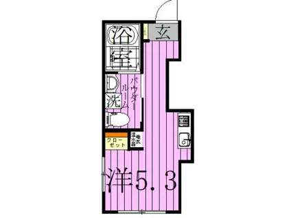 PLUM ISLAND(ワンルーム/5階)の間取り写真