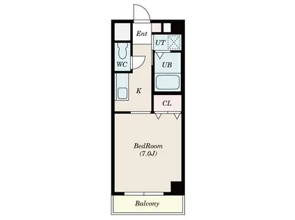 地下鉄鶴舞線 浄心駅 徒歩12分 3階建 築25年(1K/1階)の間取り写真