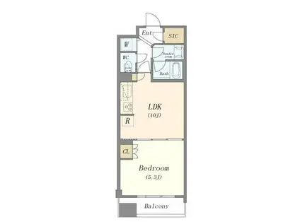 晴海テラス(1LDK/11階)の間取り写真