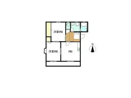 アーバン・シャトー(2DK/3階)の間取り写真