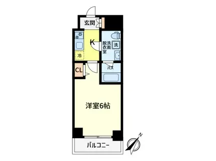 GRANPASEO金町(1K/10階)の間取り写真