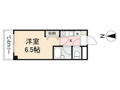 メゾンT2(1K/2階)の間取り写真