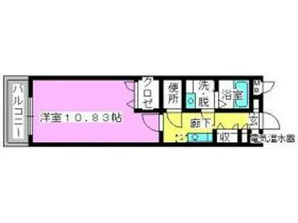 ヴァンクレール小嶋(1K/7階)の間取り写真