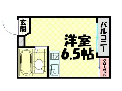 アウトバーンGK(ワンルーム/2階)の間取り写真