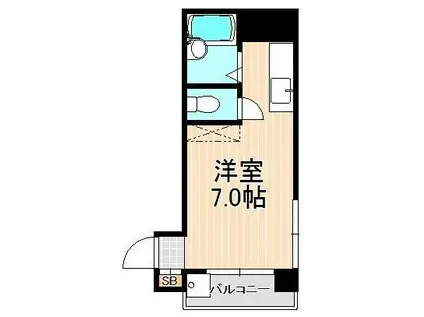 リバーサイドオオハシ(ワンルーム/7階)の間取り写真