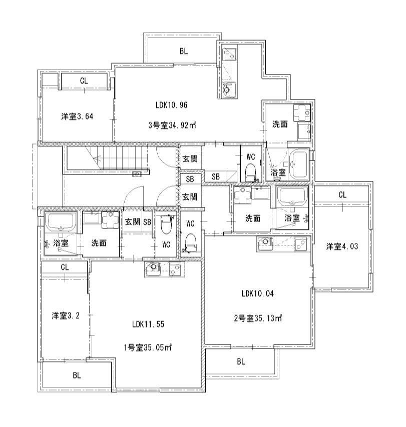 PRAIA城南II(1LDK/2階)の間取り写真
