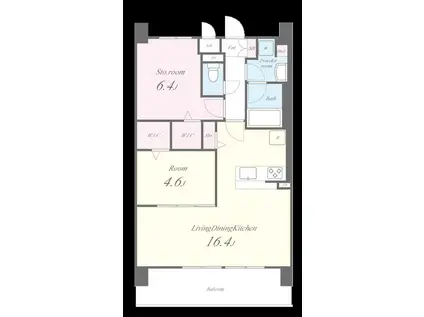 フェンテイーストII(1SLDK/5階)の間取り写真