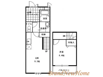 フジパレススリーハーブズほたる(1LDK/1階)の間取り写真