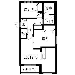 ラヴィアンローズ(2LDK/3階)の間取り写真