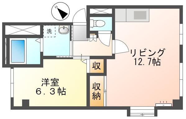 グランシャリオ(1LDK/2階)の間取り写真
