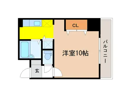 A-ONE(1K/3階)の間取り写真